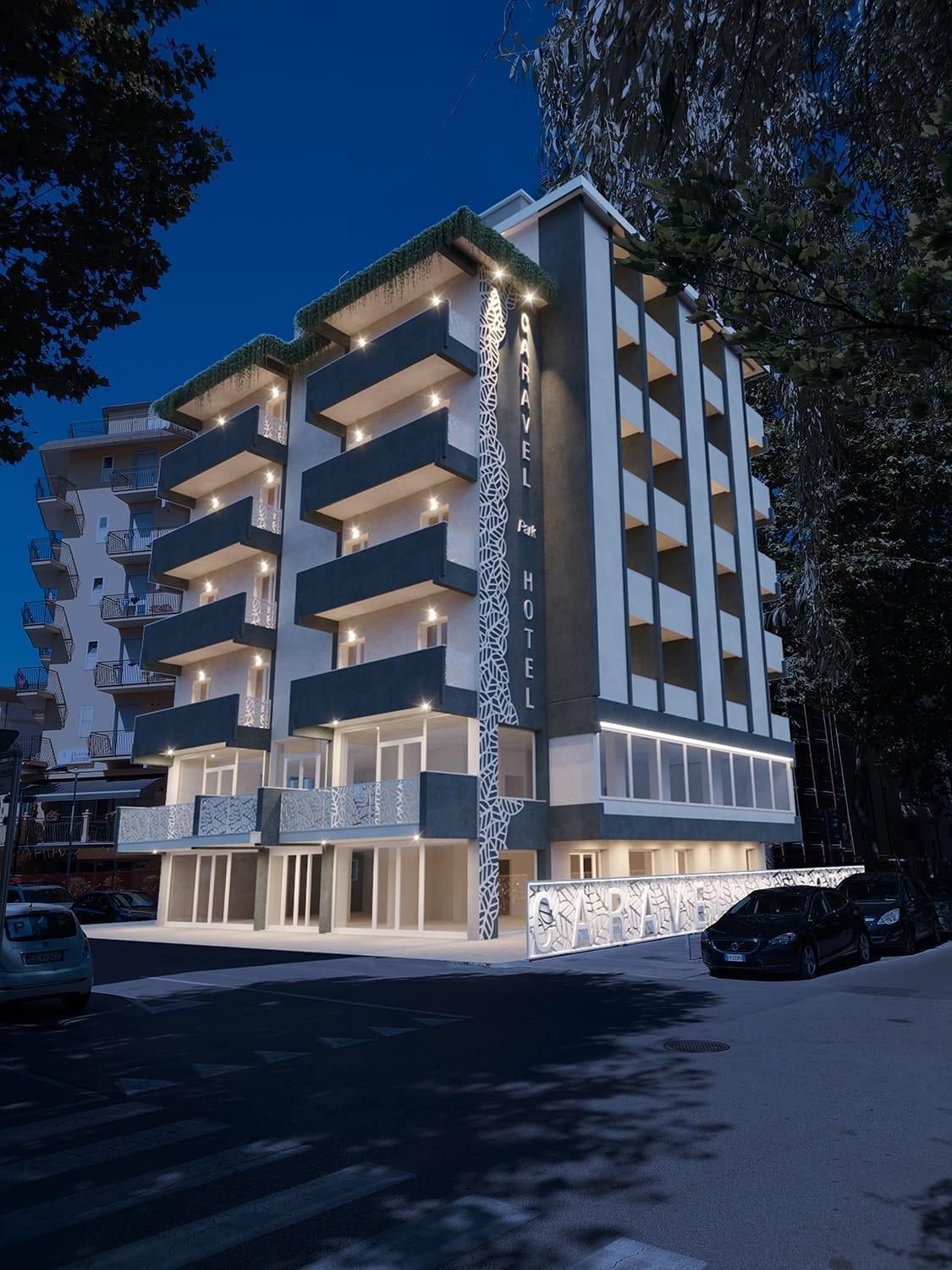 Hotel Caravel Park 里米尼 外观 照片